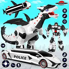 Download Limo Car Dino Robot Car Game MOD [Unlimited money/gems] + MOD [Menu] APK for Android