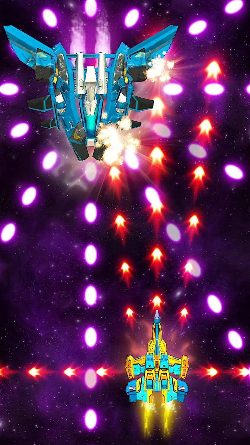 Space Shooter : Star Squadron v1.1.0 APK Мод (Меню, Множитель очков и урона) Screenshot 2 Space Shooter : Star Squadron v1.1.0 APK Мод (Меню, Множитель очков и урона) Screenshot 2