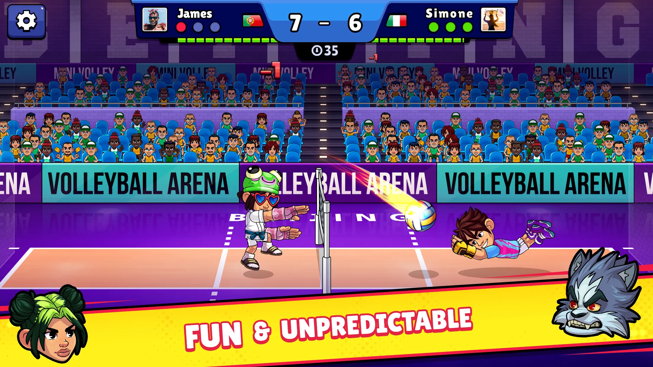 Volleyball Arena: Spike Hard v18.0.0 APK Мод (Меню, Оглушить противника, Удвоить очки) Screenshot 2 Volleyball Arena: Spike Hard v18.0.0 APK Мод (Меню, Оглушить противника, Удвоить очки) Screenshot 2
