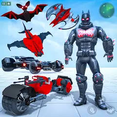 Download Bat Hero Man Game : Robot Game MOD [Unlimited money/gems] + MOD [Menu] APK for Android