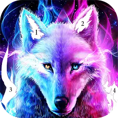 Download Wolf Coloring,Paint by numbers MOD [Unlimited money/gems] + MOD [Menu] APK for Android