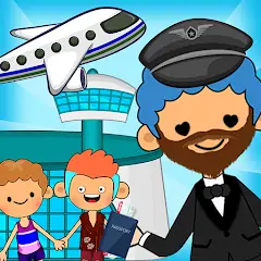 Download My Airport City : Pretend Town MOD [Unlimited money/gems] + MOD [Menu] APK for Android