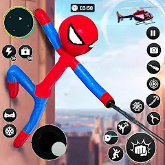Download Flying Stickman Rope Hero Game MOD [Unlimited money/coins] + MOD [Menu] APK for Android