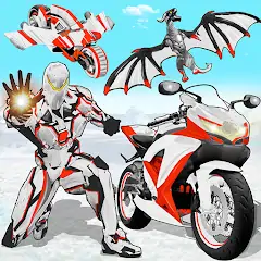 Download Snow Bike Transform Robot Game MOD [Unlimited money] + MOD [Menu] APK for Android