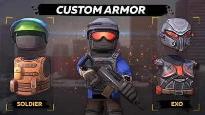 Baixe KUBOOM 3D: FPS Shooter (Todos os MODs Desbloqueados) para Android - Captura de tela 1