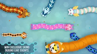 Baixe Snake.io: Jogos de Batalha .io Divertidos (Todos os MODs Desbloqueados) para Android - Captura de tela 1