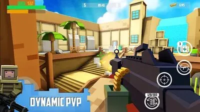 Baixe Block Gun: FPS PvP War (MOD de Compras Grátis) para Android - Captura de tela 1