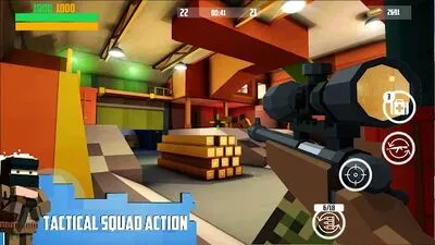 Baixe Block Gun: FPS PvP War (MOD de Compras Grátis) para Android - Captura de tela 2