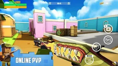 Baixe Block Gun: FPS PvP War (MOD de Compras Grátis) para Android - Captura de tela 3