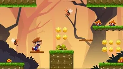 Baixe Super Bino Go: Aventura na Selva (Todos os MODs Desbloqueados) para Android - Captura de tela 1