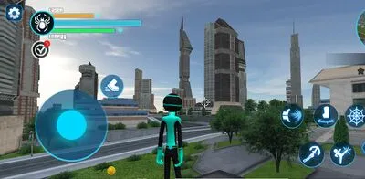 Baixe Spider Stickman Rope Hero (MOD de Compras Grátis) para Android - Captura de tela 3