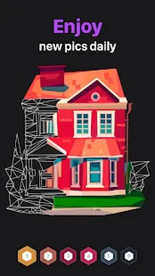 Baixe Polygon: Coloring-Book, Art (MOD Dinheiro Infinito) para Android - Captura de tela 1