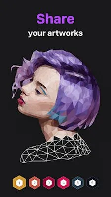 Baixe Polygon: Coloring-Book, Art (MOD Dinheiro Infinito) para Android - Captura de tela 3