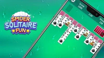 Baixe Spider Solitaire Fun (MOD Dinheiro Infinito) para Android - Captura de tela 1