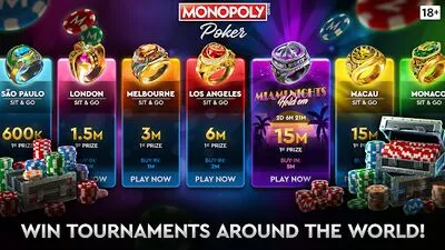 Baixe MONOPOLY Poker (MOD de Dinheiro Infinito) para Android - Captura de tela 2