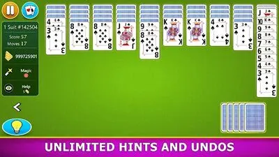 Baixe Spider Solitaire Mobile (MOD Dinheiro Infinito) para Android - Captura de tela 3