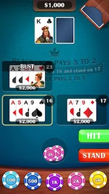 Baixe Blackjack 21: jogo de cartas de cassino (Todos os MOD desbloqueados) para Android - Captura de tela 3