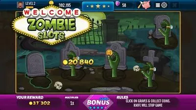 Baixe Zombie Slots (MOD de Compras Grátis) para Android - Captura de tela 1