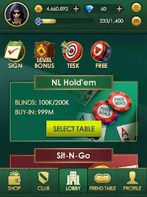 Baixe Poker World: Texas Hold'em (MOD Premium Desbloqueado) para Android - Captura de tela 2