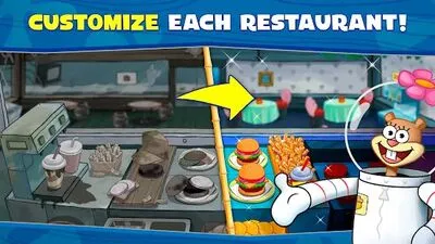 Baixe SpongeBob: Krusty Cook-Off (MOD Premium Desbloqueado) para Android - Captura de tela 3