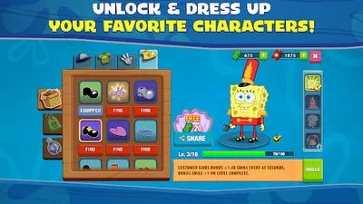 Baixe SpongeBob: Krusty Cook-Off (MOD Premium Desbloqueado) para Android - Captura de tela 4