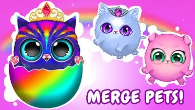 Baixe Merge Cute Animals: Cat & Dog (Dinheiro Infinito MOD) para Android - Captura de tela 4