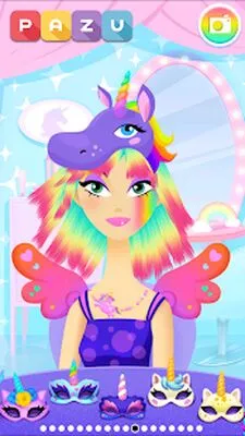 Baixe Girls Hair Salon Unicorn (MOD Dinheiro Infinito) para Android - Captura de tela 2