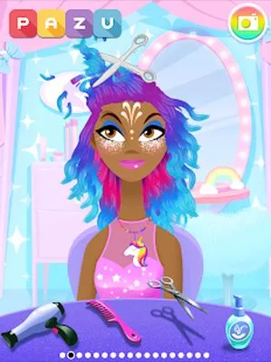 Baixe Girls Hair Salon Unicorn (MOD Dinheiro Infinito) para Android - Captura de tela 4