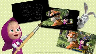 Baixe Masha e o Urso: Mini Jogos (MOD de Moedas Ilimitadas) para Android - Captura de tela 1