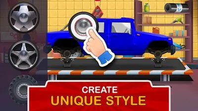 Baixe Kids Garage: Jogos de Carro e Caminhão (MOD de Dinheiro Ilimitado) para Android - Captura de tela 3