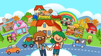Baixe My Pretend Home & Family Town (MOD de Moedas Ilimitadas) para Android - Captura de tela 3