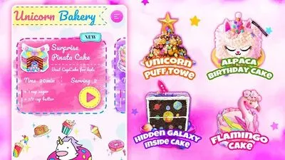 Baixe Unicorn Chef: Baking! Cooking Games for Girls (MOD de Moedas Ilimitadas) para Android - Captura de tela 3