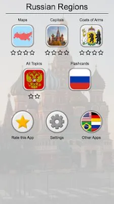 Baixe Regiões Russas: Mapas, Capitais & Bandeiras da Rússia (MOD de Compras Grátis) para Android - Captura de tela 1