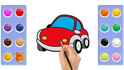 Baixe Car coloring: jogos de desenho para crianças (MOD Premium Desbloqueado) para Android - Captura de tela 1