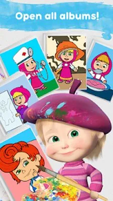 Baixe Masha e o Urso: Colorindo (Todos Desbloqueados MOD) para Android - Captura de tela 2