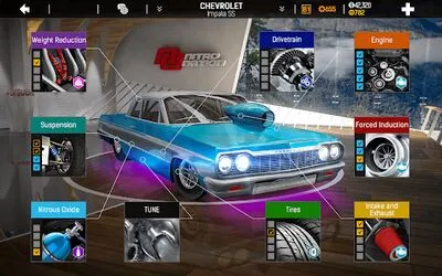 Baixe Nitro Nation: Jogo de Corrida de Carros (MOD Dinheiro Infinito) para Android - Captura de tela 1