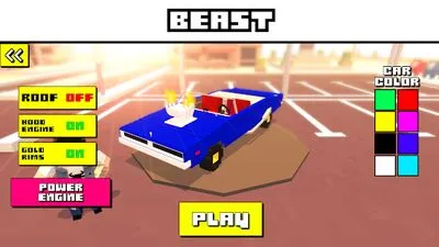 Baixe Blocky Car Racer (Todos os MODs Desbloqueados) para Android - Captura de tela 3
