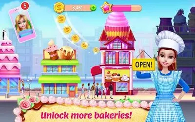Baixe My Bakery Empire: Cake & Bake (MOD de Compras Grátis) para Android - Captura de tela 3