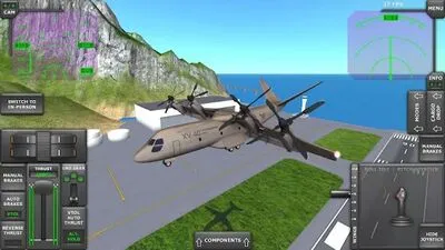 Baixe Turboprop Flight Simulator 3D (MOD Premium Desbloqueado) para Android - Captura de tela 2