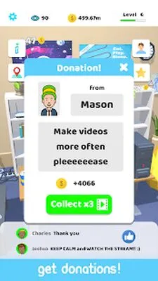Baixe Idle Streamer! (Todos os MODs Desbloqueados) para Android - Captura de tela 1