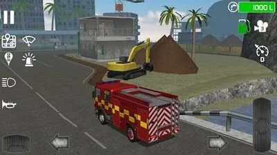Baixe o Simulador de Caminhão de Bombeiros (MOD de Dinheiro Ilimitado) para Android - Captura de tela 2