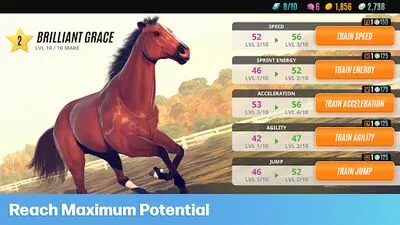 Baixe Rival Stars Horse Racing (MOD de Compras Grátis) para Android - Captura de tela 2