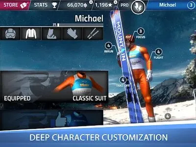 Baixe Ski Jumping Pro (MOD Dinheiro Infinito) para Android - Captura de tela 3