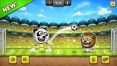 Baixe Puppet Soccer Zoo (MOD Premium Desbloqueado) para Android - Captura de tela 1