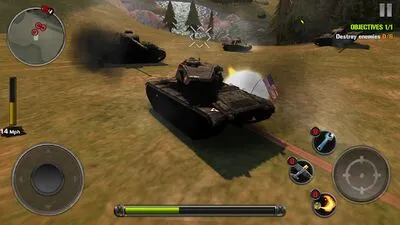 Baixe Tanks of Battle: World War 2 (MOD de Compras Grátis) para Android - Captura de tela 1