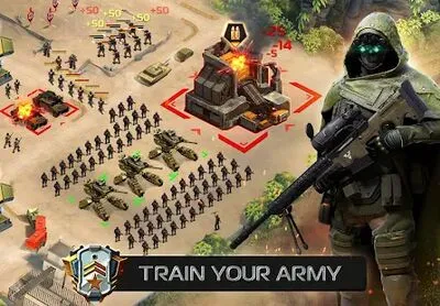 Baixe Soldiers Inc: Mobile Warfare (Todos os MODs Desbloqueados) para Android - Captura de tela 1
