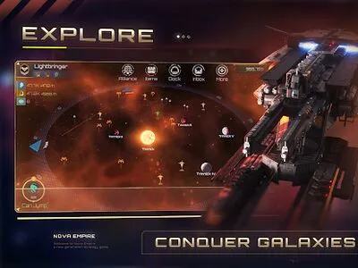 Baixe Nova Empire: Space Commander Battles in Galaxy War (MOD Premium Desbloqueado) para Android - Captura de tela 2