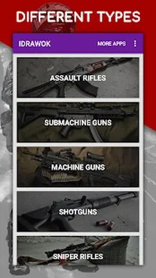 Baixe Como desenhar armas passo a passo, aulas de desenho (MOD Desbloqueado) para Android - Captura de tela 3