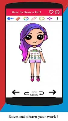 Baixe Como Desenhar Menina Passo a Passo (MOD Premium) para Android - Captura de tela 3