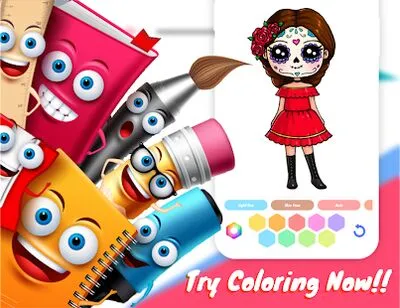 Baixe Drawely – Desenhe Color Girls Bonitas (MOD Premium) para Android - Captura de tela 4